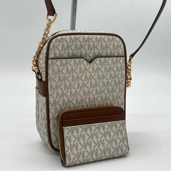 Michael Kors Medium NS Chain Xbody Bag & Jet 
Set Travel MD ZA Card Case Wallet - Picture 7 of 7